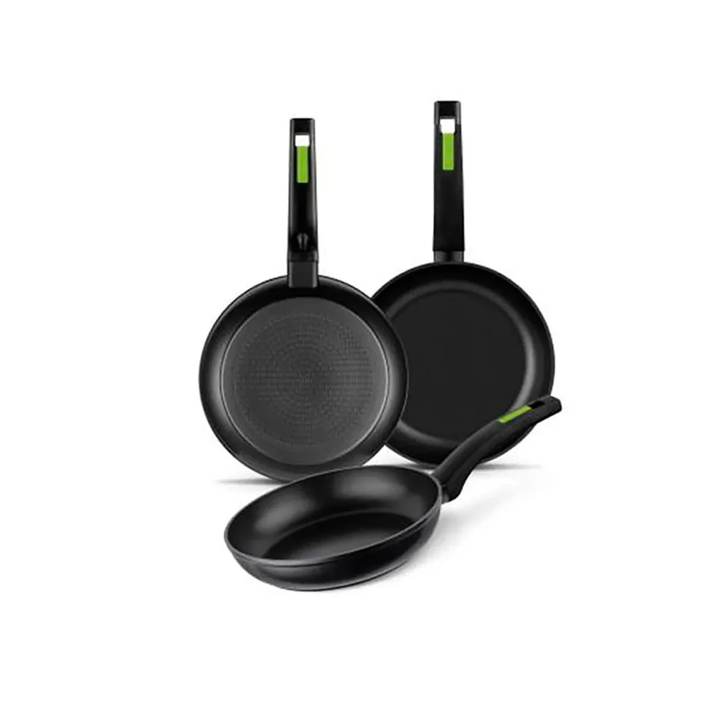 Set 3 Sartenes Monix Green Aluminio Forjado Antiadherentes 1