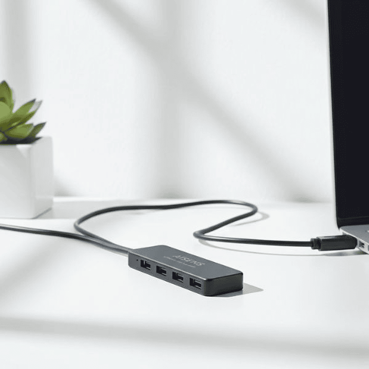 Hub USB Aisens A106-0399 4 Puertos 3.2 Gen 1 Negro 2