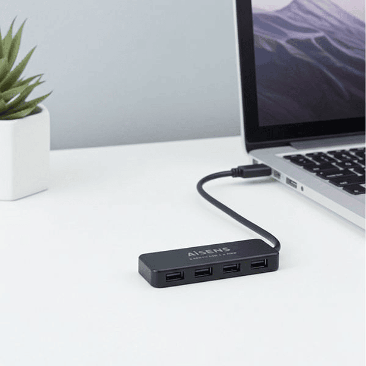 Hub USB Aisens A106-0399 4 Puertos 3.2 Gen 1 Negro 3