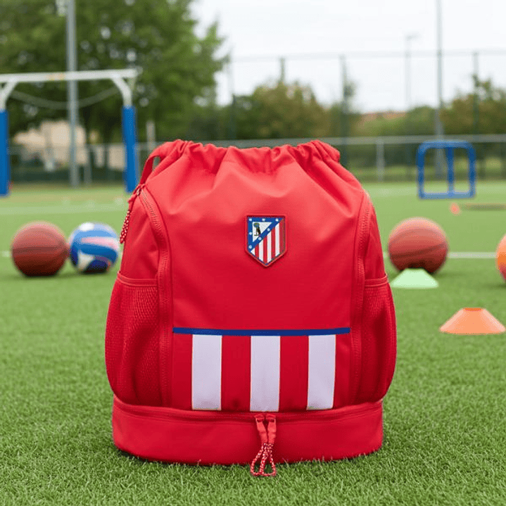 Bolsa Mochila Atlético Madrid Roja 35x40 cm 5