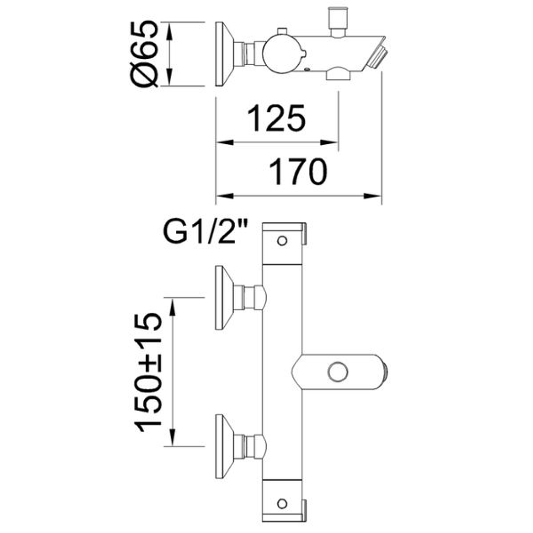 Grifo Termostático Go!2 Clever Negro Mate Cold Touch 5