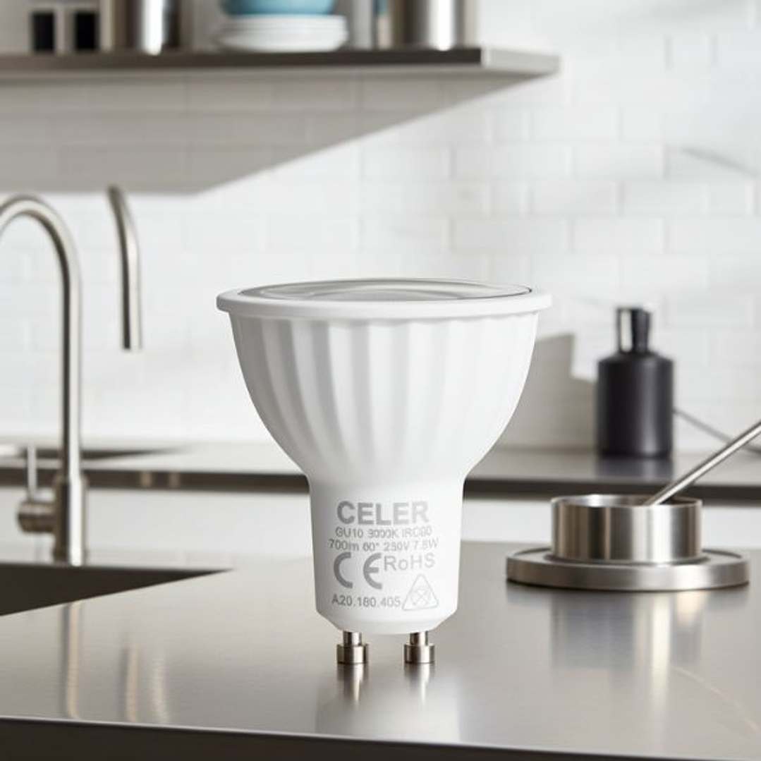 Bombilla LED GU10 Celer Neospot Regulable de Alta Eficiencia para Iluminación Decorativa 3