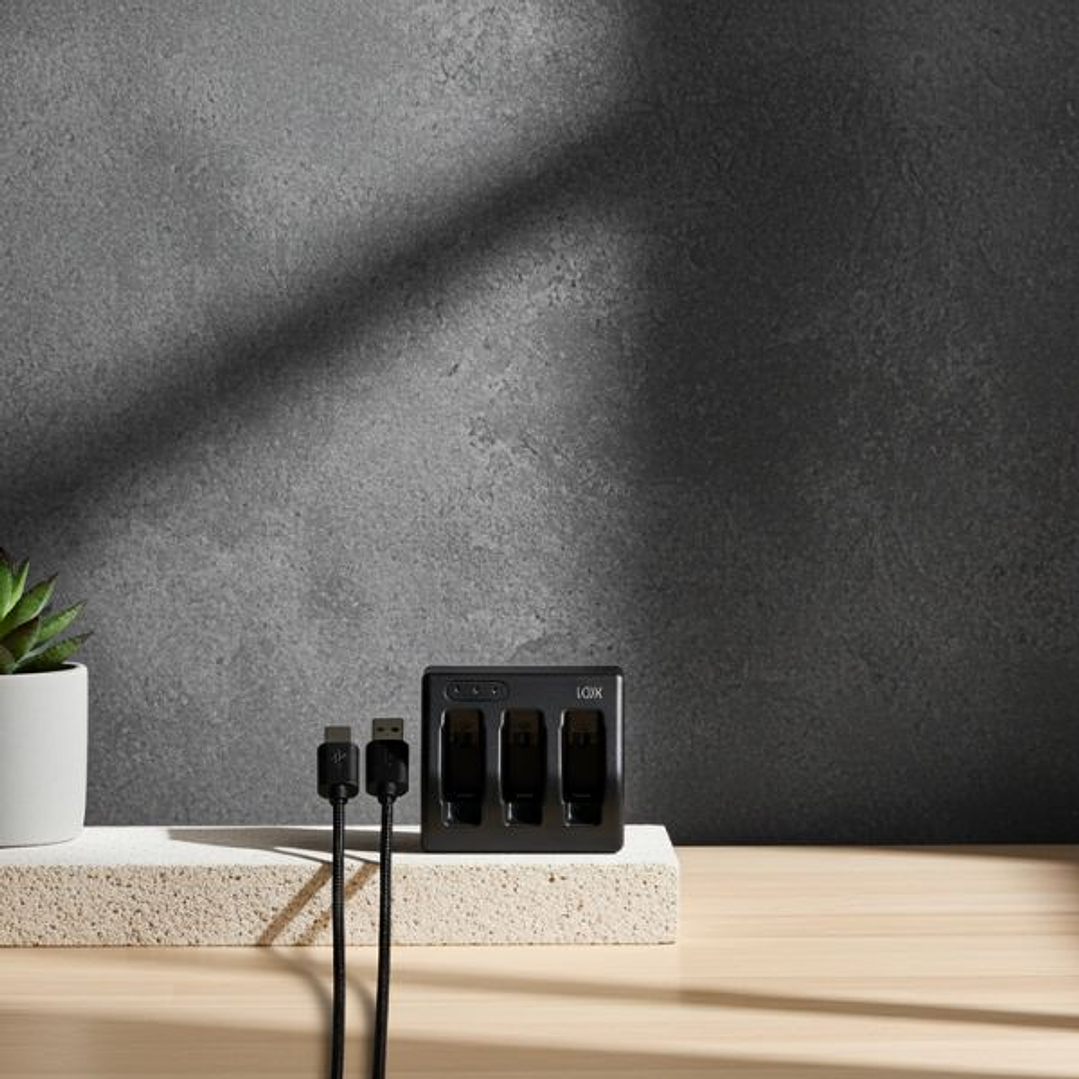 Cargador KSIX GoPro Hero 5 USB-C 3 baterías 5