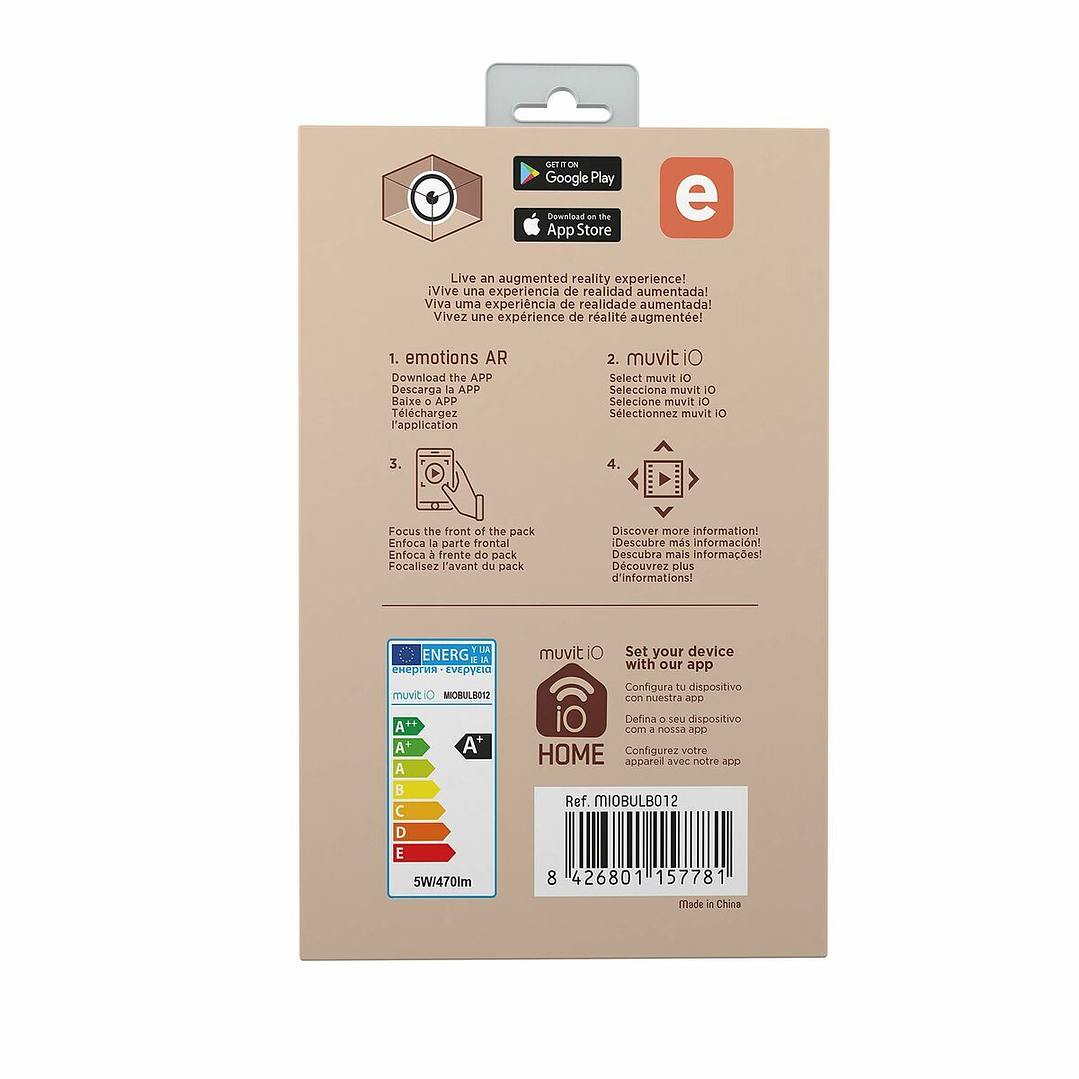 Bombilla Smart Muvit iO E27 5W Ámbar 3