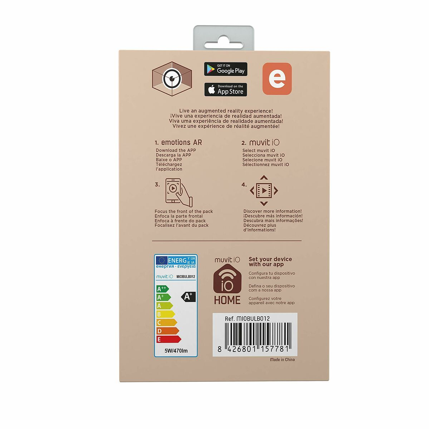 Bombilla Smart Muvit iO E27 5W Ámbar 3