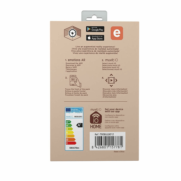 Bombilla Smart Muvit iO E27 5W Ámbar 3