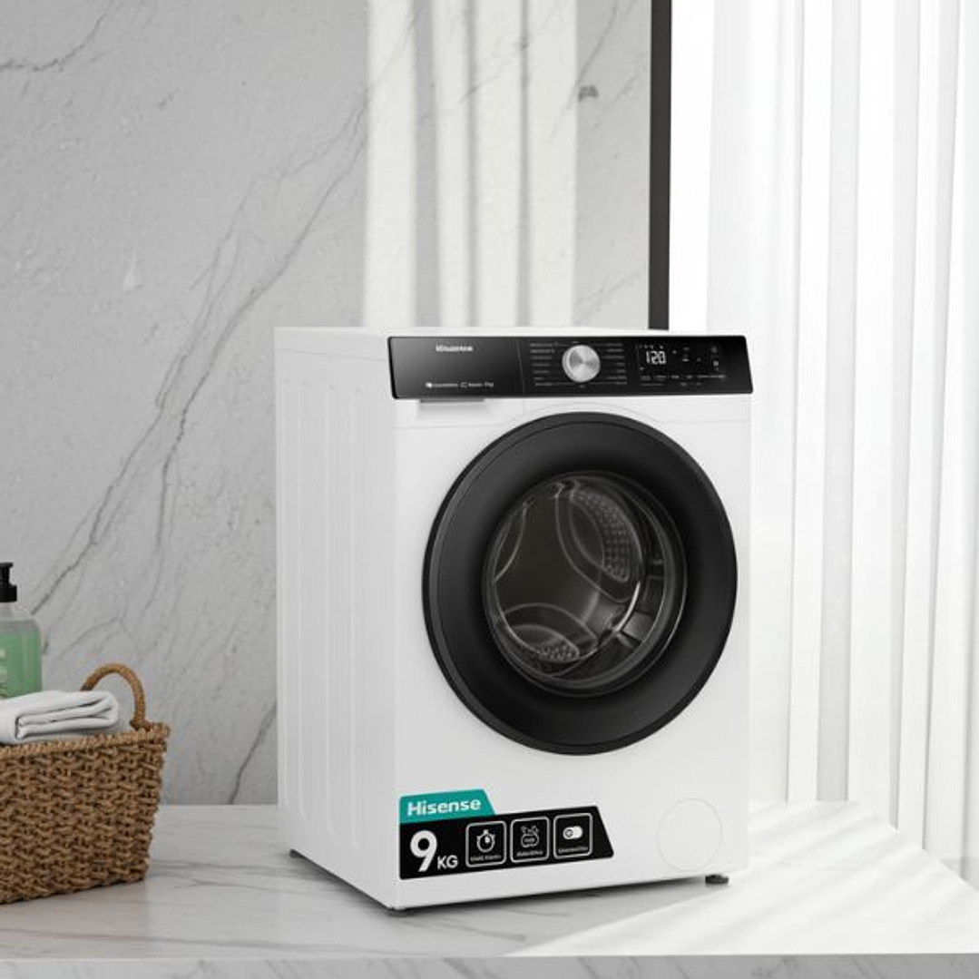Lavadora Hisense WF3S9043BW3 9 kg 1400 rpm 60 cm – Conectividad Wi-Fi, Clase A y Compatible con Certificado de Ahorro Energético (CAES) 3