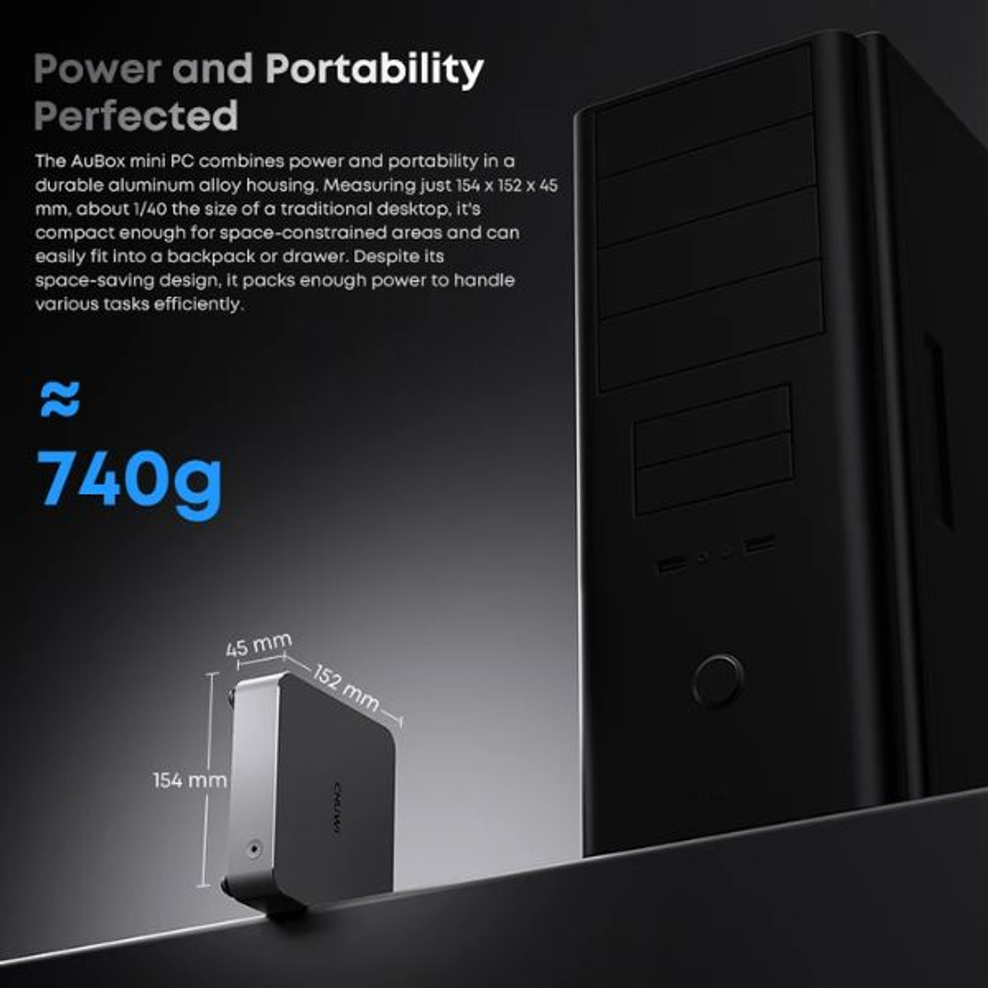 CHUWI AuBox Mini PC - Intel i9-13900HK 32GB RAM 1TB SSD WiFi 6 5