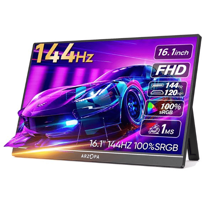 Monitor Gaming Portátil Arzopa 16.1’’  144Hz IPS FHD con Altavoces Integrados 1