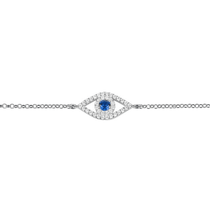 Pulsera Ojo Protector Azul Plata - Joyería Minimalista Latelita 2