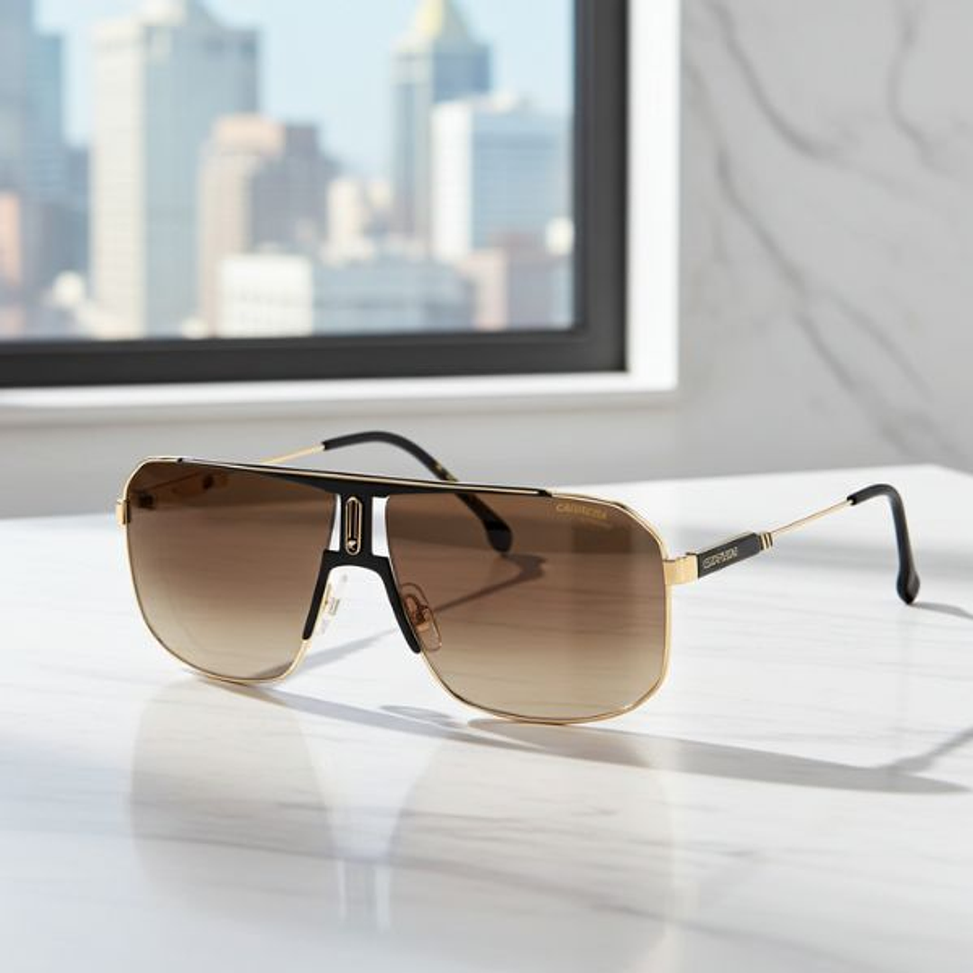 Gafas de Sol Hombre Carrera 1043-S-2M2-HA Doradas Lentes Marrón Ø 65 mm – Protección UV400 y Estilo Moderno 5