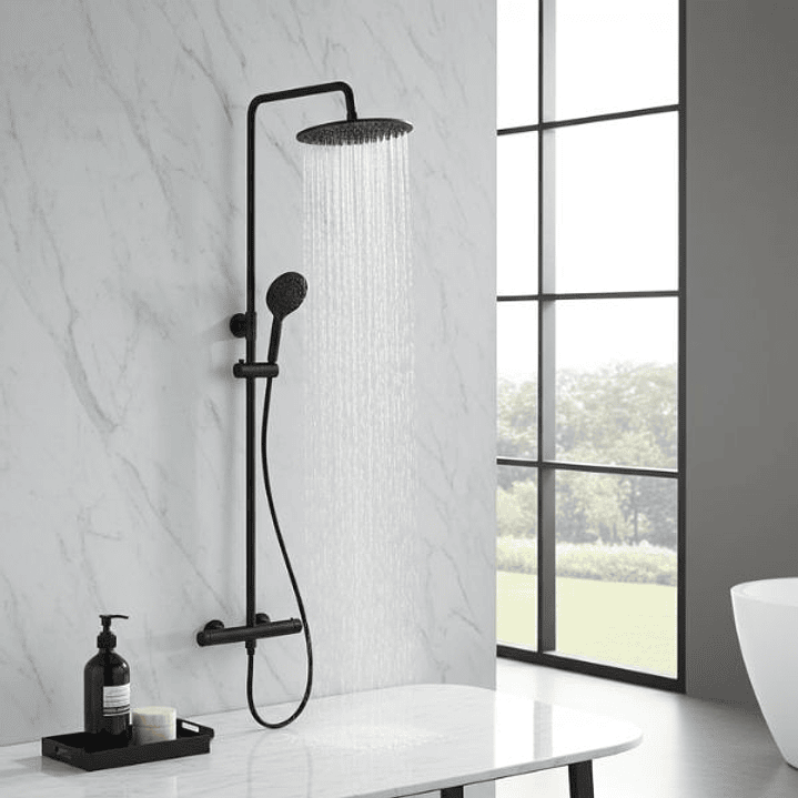 Ducha Termostática Clever Go!2 Negro Mate 2