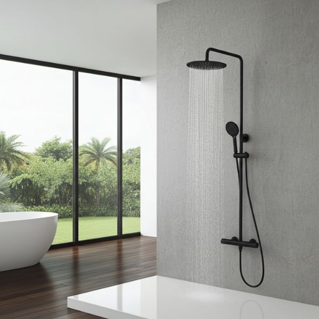 Ducha Termostática Clever Go!2 Negro Mate 4