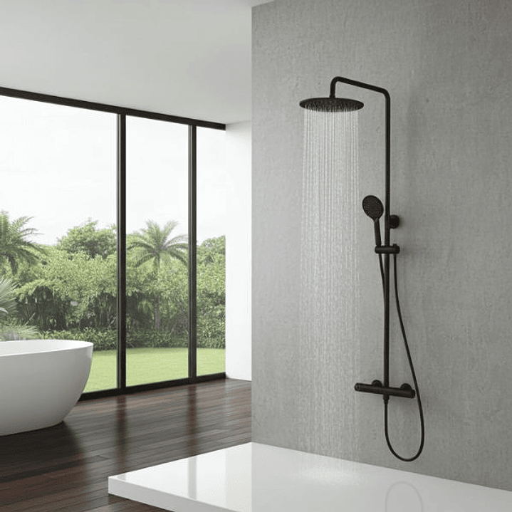 Ducha Termostática Clever Go!2 Negro Mate 4