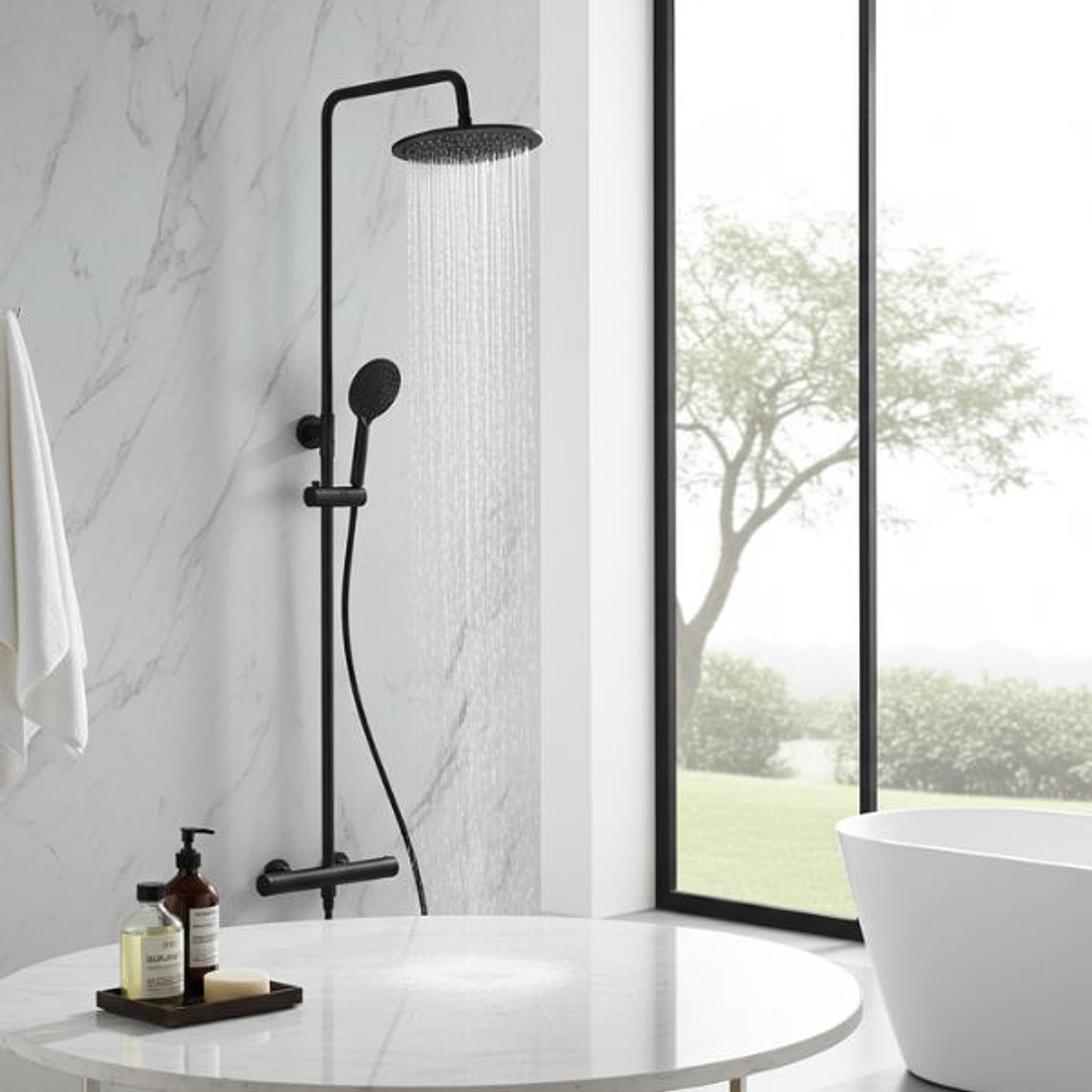 Ducha Termostática Clever Go!2 Negro Mate 5