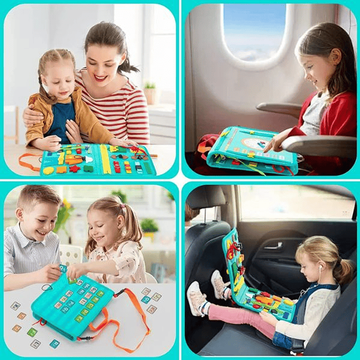 Juguete Montessori Tablero Ocupado - Desarrollo Sensorial y Motricidad para Niños 2