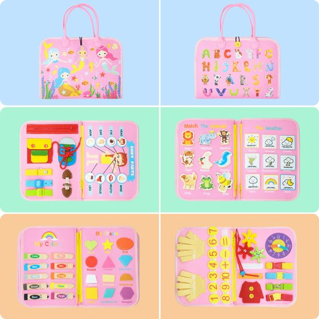 Juguete Montessori Tablero Ocupado - Desarrollo Sensorial y Motricidad para Niños 10