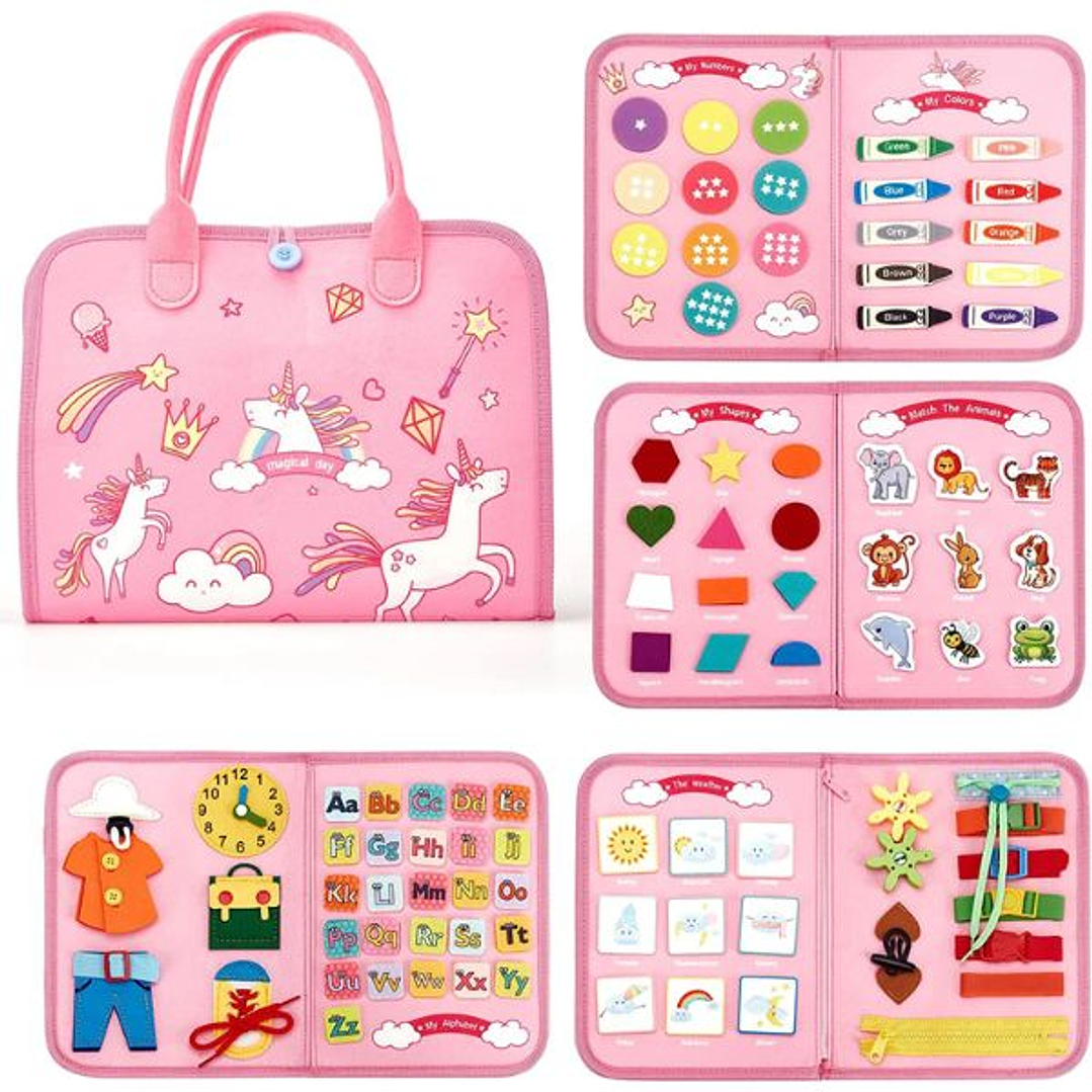 Juguete Montessori Tablero Ocupado - Desarrollo Sensorial y Motricidad para Niños 16