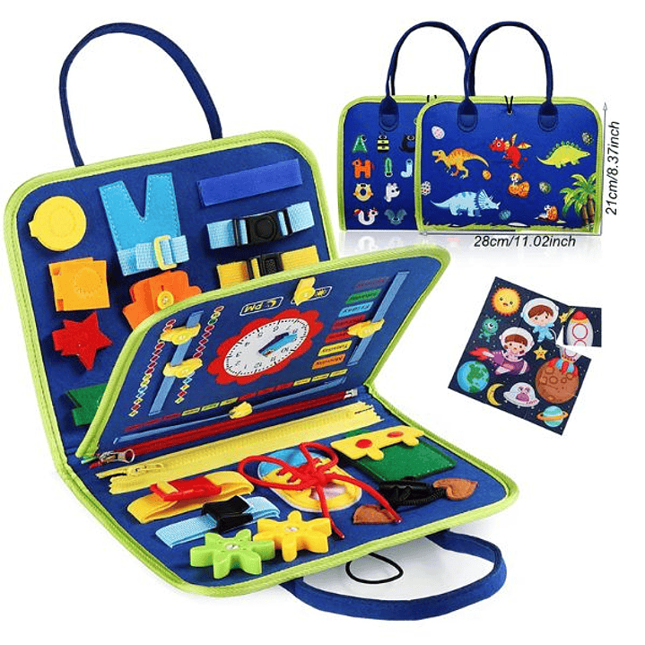 Juguete Montessori Tablero Ocupado - Desarrollo Sensorial y Motricidad para Niños 18