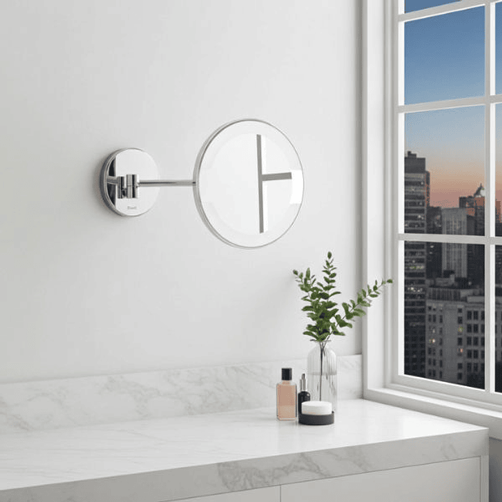 Espejo de Aumento a Pared con Brazo Articulado y Luz GAMA HOTELS  Diseño Funcional para Espacios Públicos y Privados 2