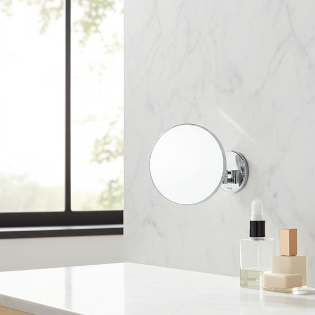 Espejo de Aumento a Pared con Brazo Articulado y Luz GAMA HOTELS  Diseño Funcional para Espacios Públicos y Privados 3