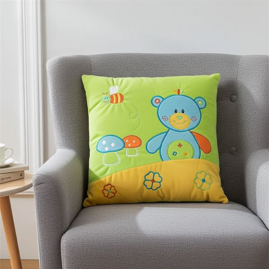 Cojín Infantil Oso Multicolor 30x30 cm 3