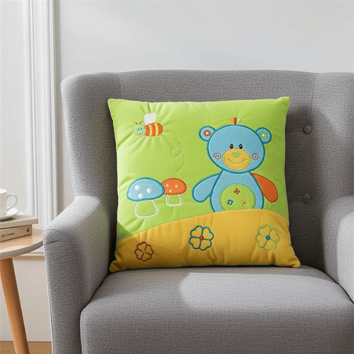 Cojín Infantil Oso Multicolor 30x30 cm 3