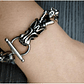 Pulsera Dragón Gótica Plata Acero Inoxidable 23 cm - Miniatura 6