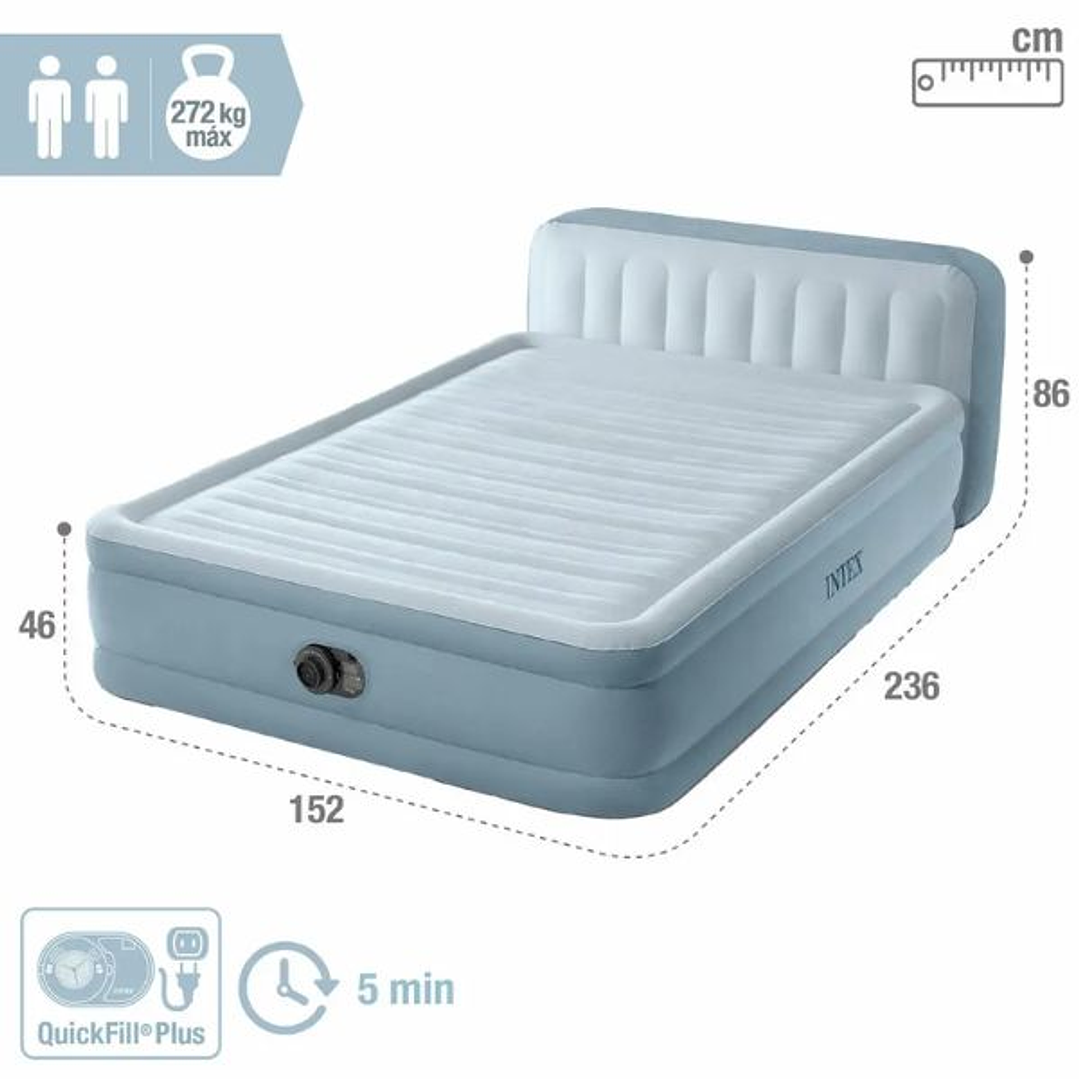 Cama Hinchable Intex Dura‑Beam Deluxe 152x236 5