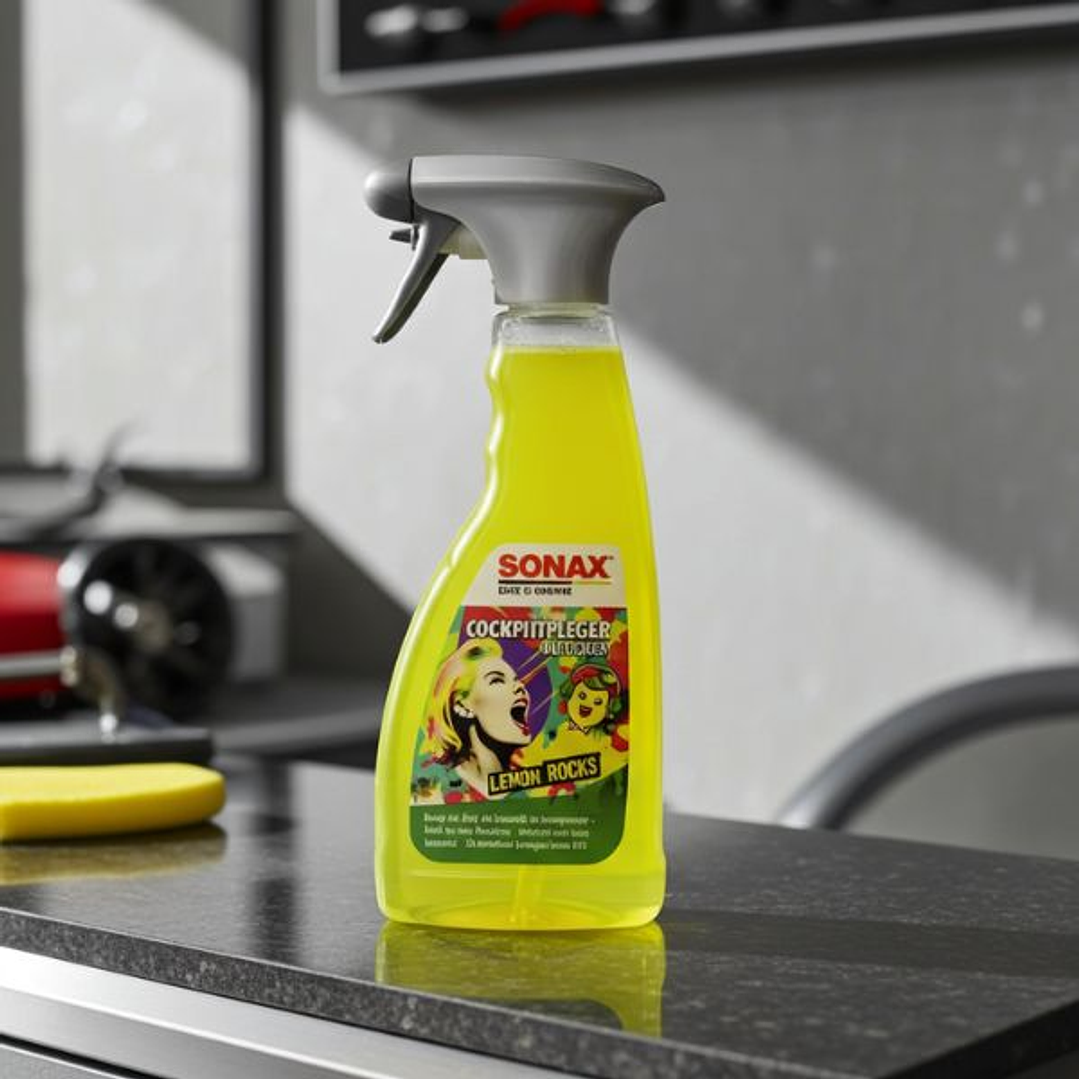 Limpia Salpicaderos Sonax Lemon Rocks 500 ml  Acabado Mate y Aroma Fresco para Plástico y Madera 6
