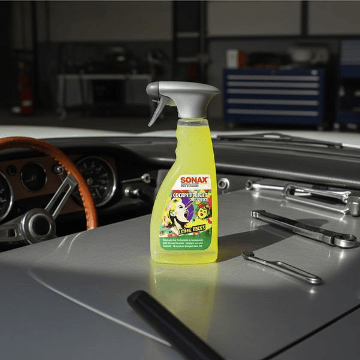 Limpia Salpicaderos Sonax Lemon Rocks 500 ml  Acabado Mate y Aroma Fresco para Plástico y Madera 7