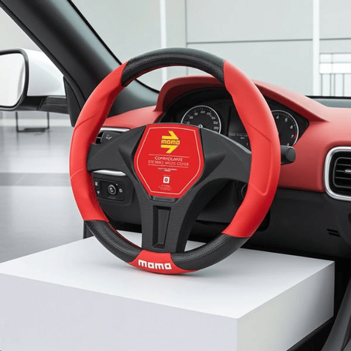 Funda Volante Momo Tuning 38 cm Negro/Rojo 4