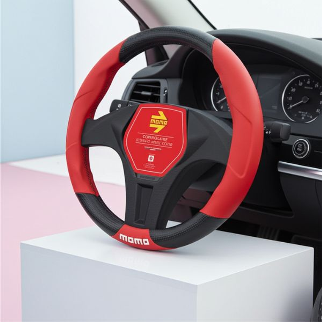 Funda Volante Momo Tuning 38 cm Negro/Rojo 5