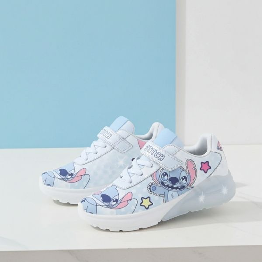 Zapatillas Infantiles Stitch Azul Claro con Luces LED Talla 28 2