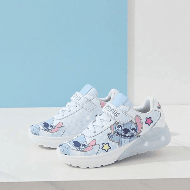 Zapatillas Infantiles Stitch Azul Claro con Luces LED Talla 28 2