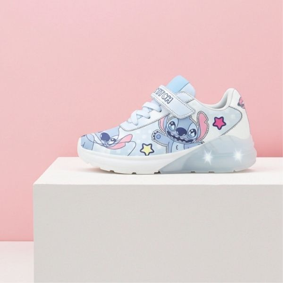 Zapatillas Infantiles Stitch Azul Claro con Luces LED Talla 28 4
