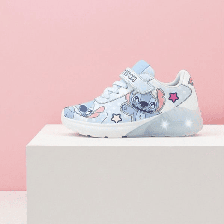 Zapatillas Infantiles Stitch Azul Claro con Luces LED Talla 28 4