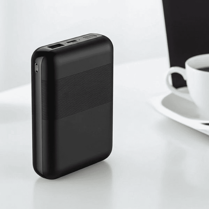 Power Bank KSIX 10000 mAh Negro – Batería Externa con Enchufe EU, Cable USB-C y Alta Potencia para Smartphone 4