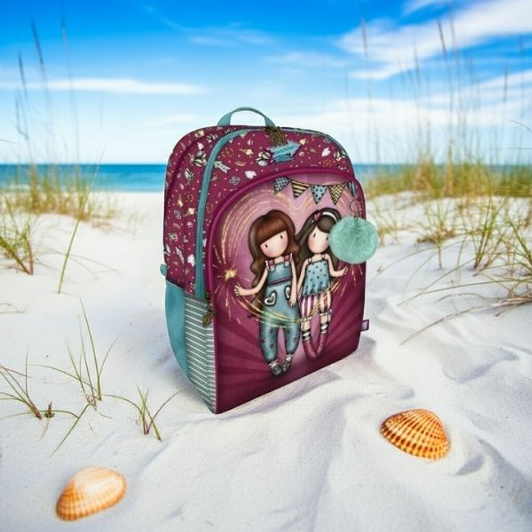 Mochila Escolar Juvenil Gorjuss Fireworks Granate – Diseño Ergonómico con Doble Compartimento y Estilo Exclusivo 3