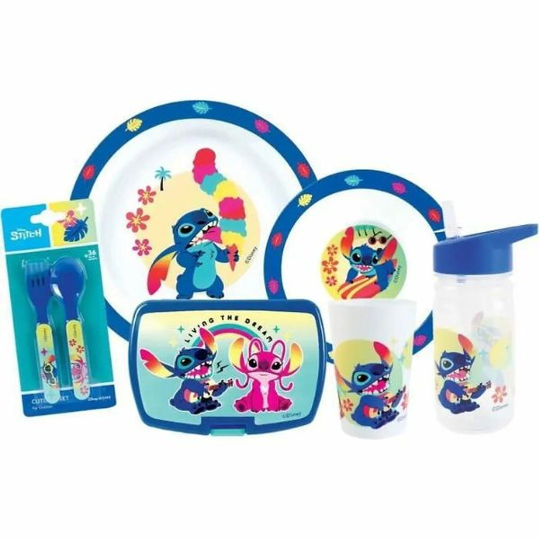 Vajilla Fun House Infantil 6 Piezas Stitch & Angel 1