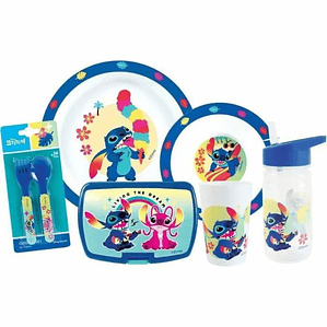 Vajilla Fun House Infantil 6 Piezas Stitch & Angel