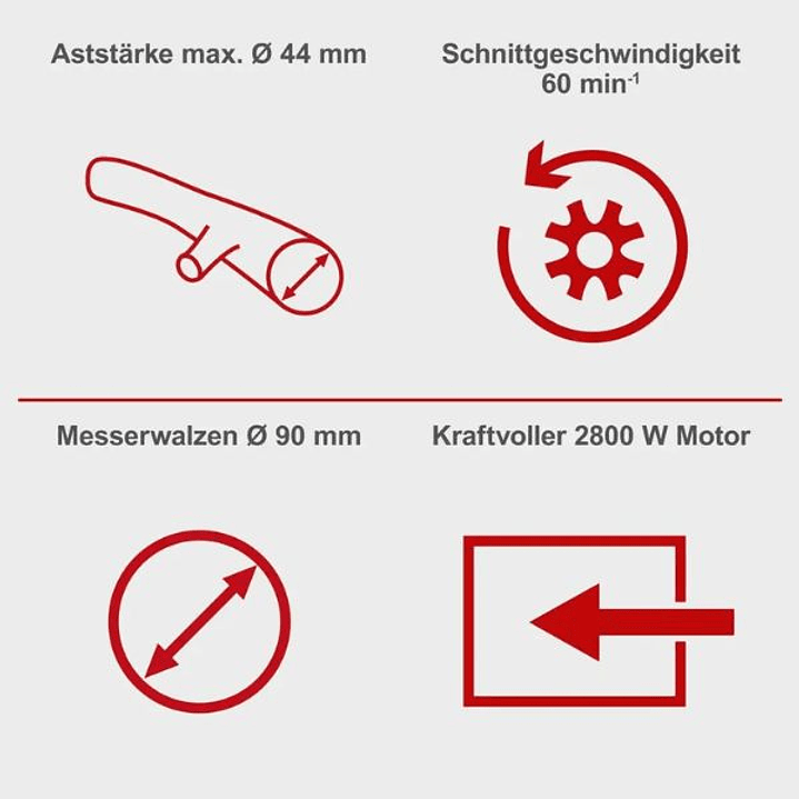 Scheppach GS60 Trituradora Eléctrica 2800W para Jardín 8