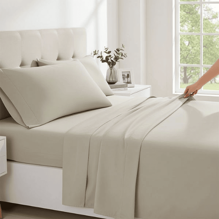 Hosteline Iris Premium Juego de Sábanas 180 Gris Perla 2