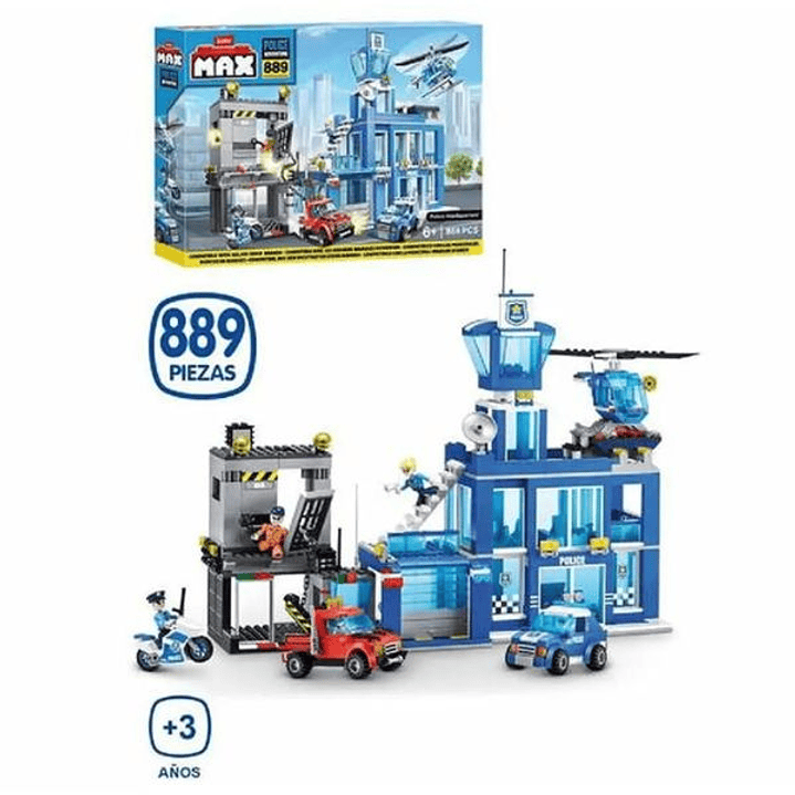Zuru Set Construcción Comisaría Policía 889 Piezas 1