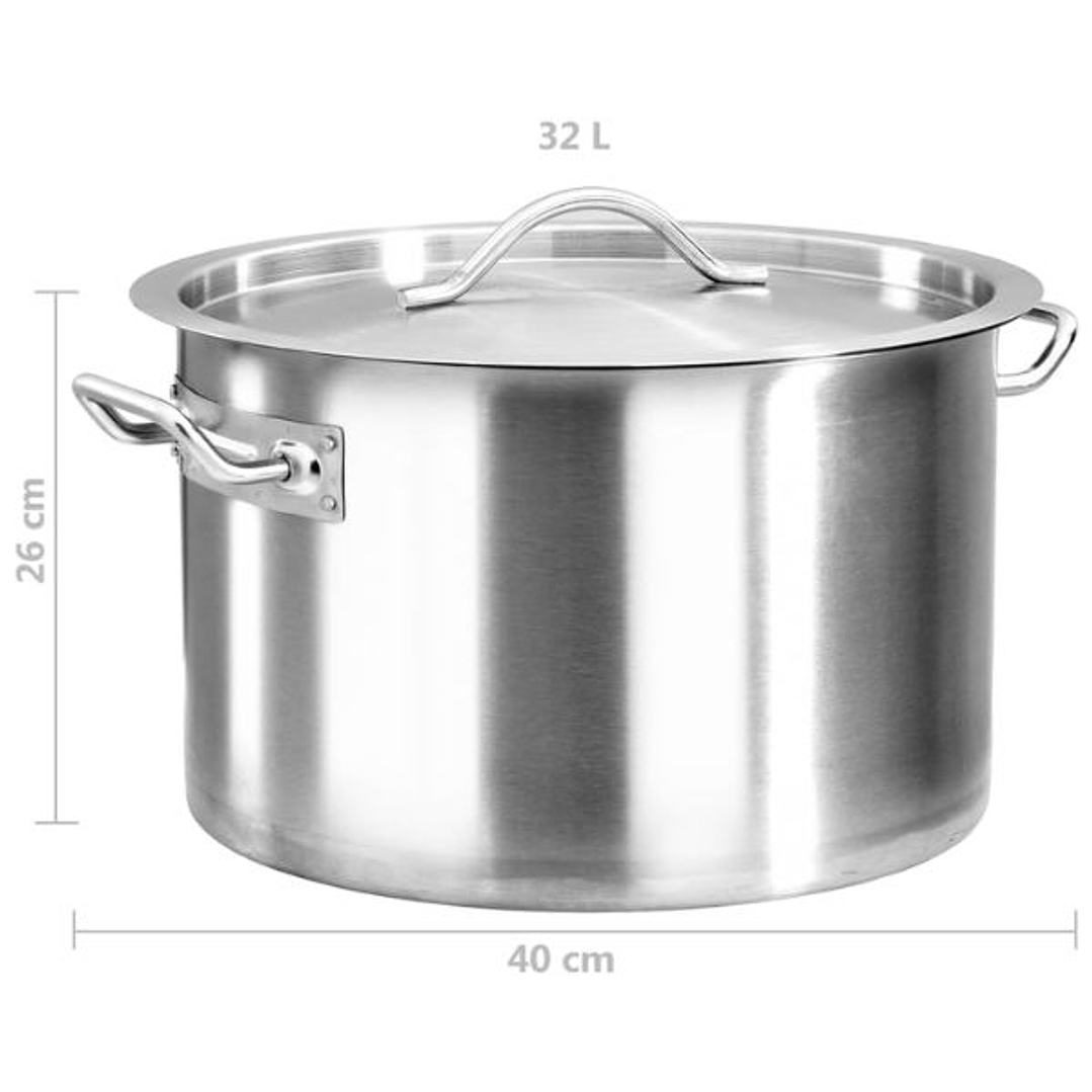 Olla de Acero Inoxidable Gran Capacidad para Cocina Profesional 8