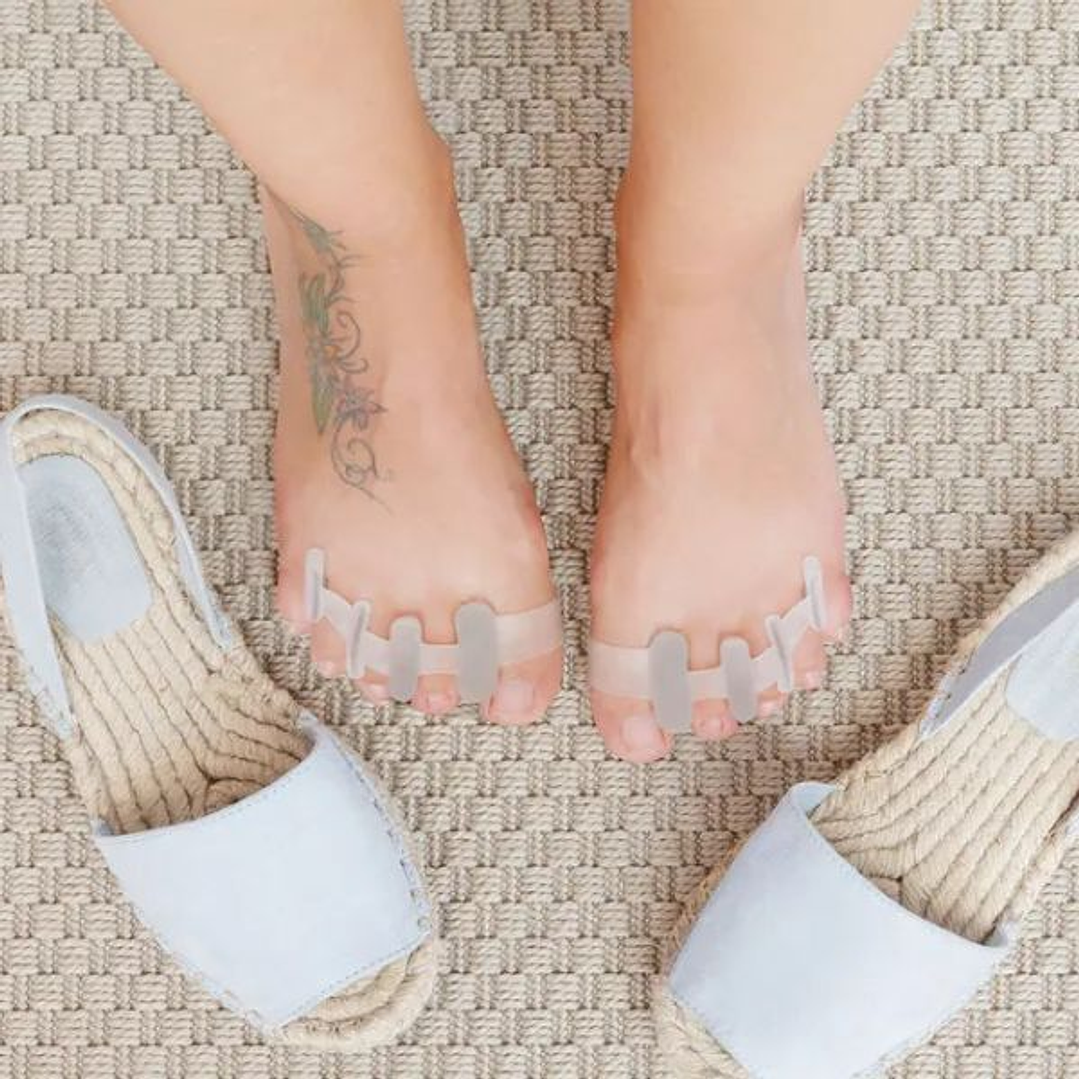 Separadores de Dedos Relajantes de Gel InnovaGoods 2 Unidades | Correctores Ergonómicos para Pies 4