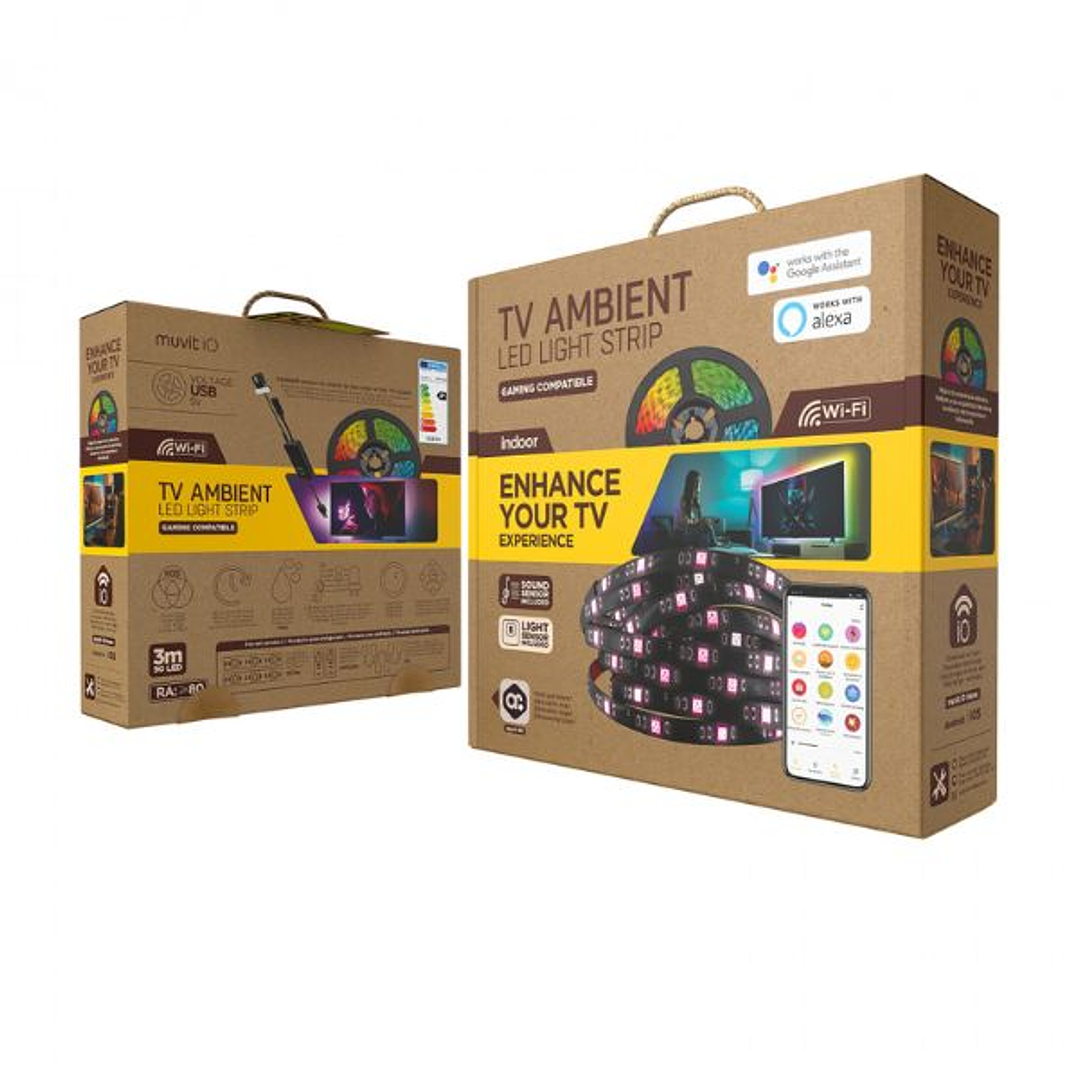 Muvit iO Tira LED RGB 3m WiFi TV 5