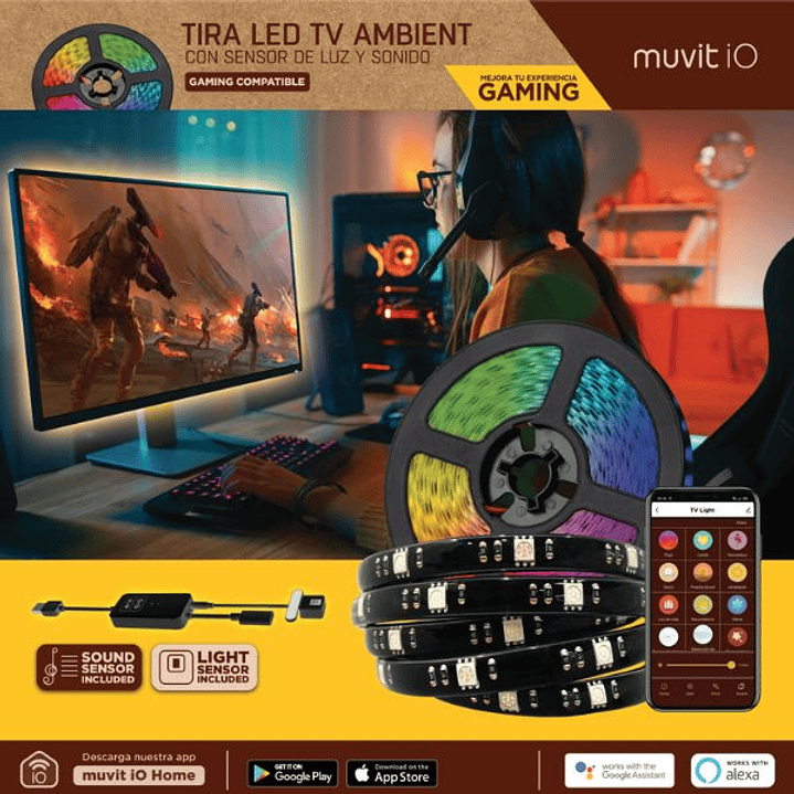 Muvit iO Tira LED RGB 3m WiFi TV 6