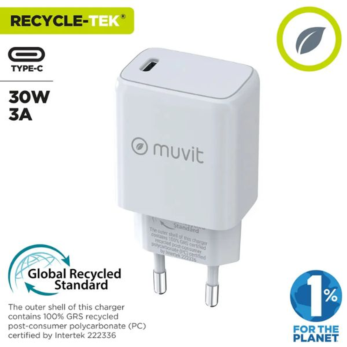 Muvit Cargador de Pared USB-C PD 30W 1