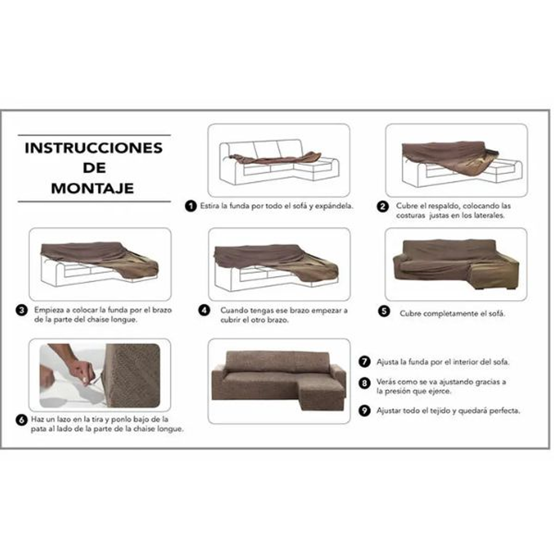 Hosteline OLIMPO Funda Negra Sofá 2 Plazas 6